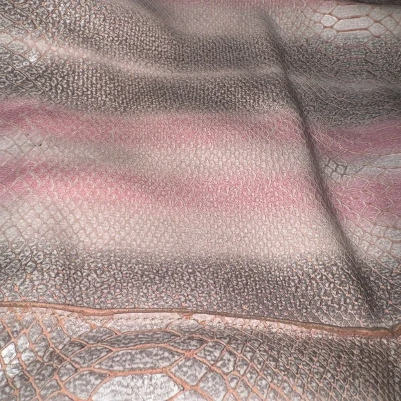 Large Real Leather Elegant Pink and Cream Womens Bag /Tote Genuine Leather Italy - Picture 3 of 9